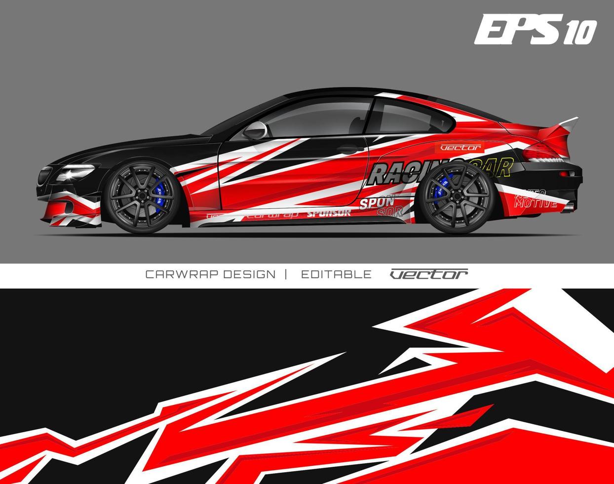 car wrap design modern racing background design for vehicle wrap, racing car, rally, etc vector