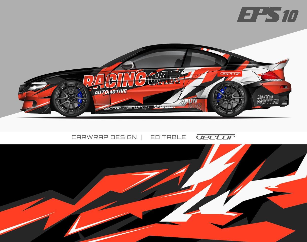 car wrap design modern racing background design for vehicle wrap, racing car, rally, etc vector