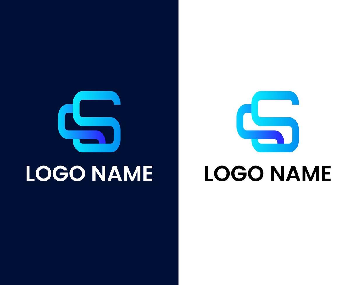 letter s and s modern logo design template vector