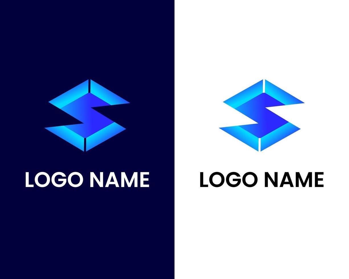 plantilla de diseño de logotipo moderno letra s vector