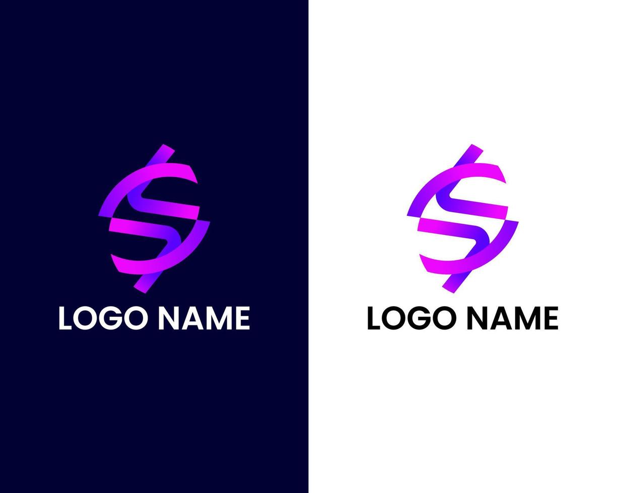 letter s and c modern logo design template vector