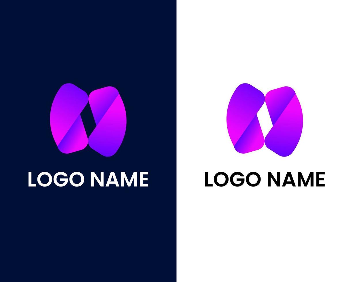 letra h y o plantilla de diseño de logotipo moderno vector