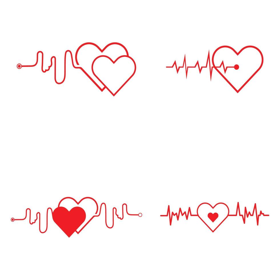 Art design health medical heartbeat pulse icon illustration vector