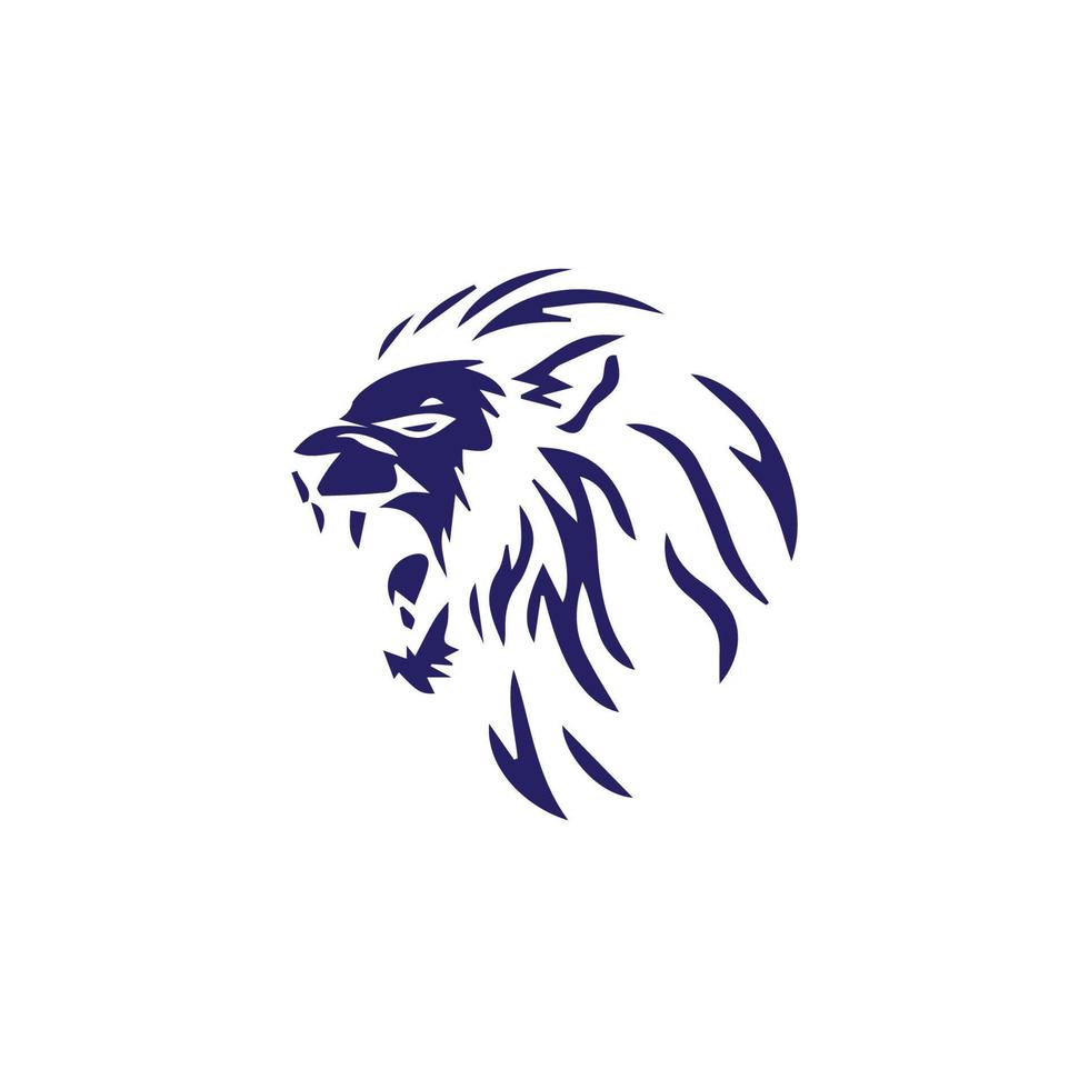 lion head logo template vector icon