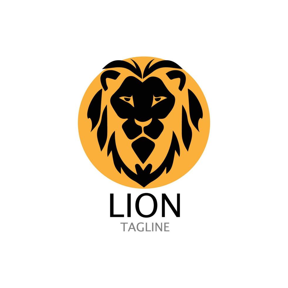 lion head logo template vector icon