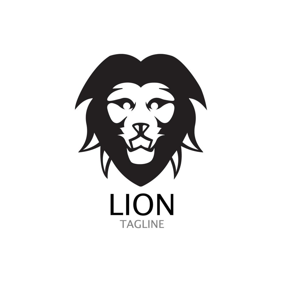 lion head logo template vector icon