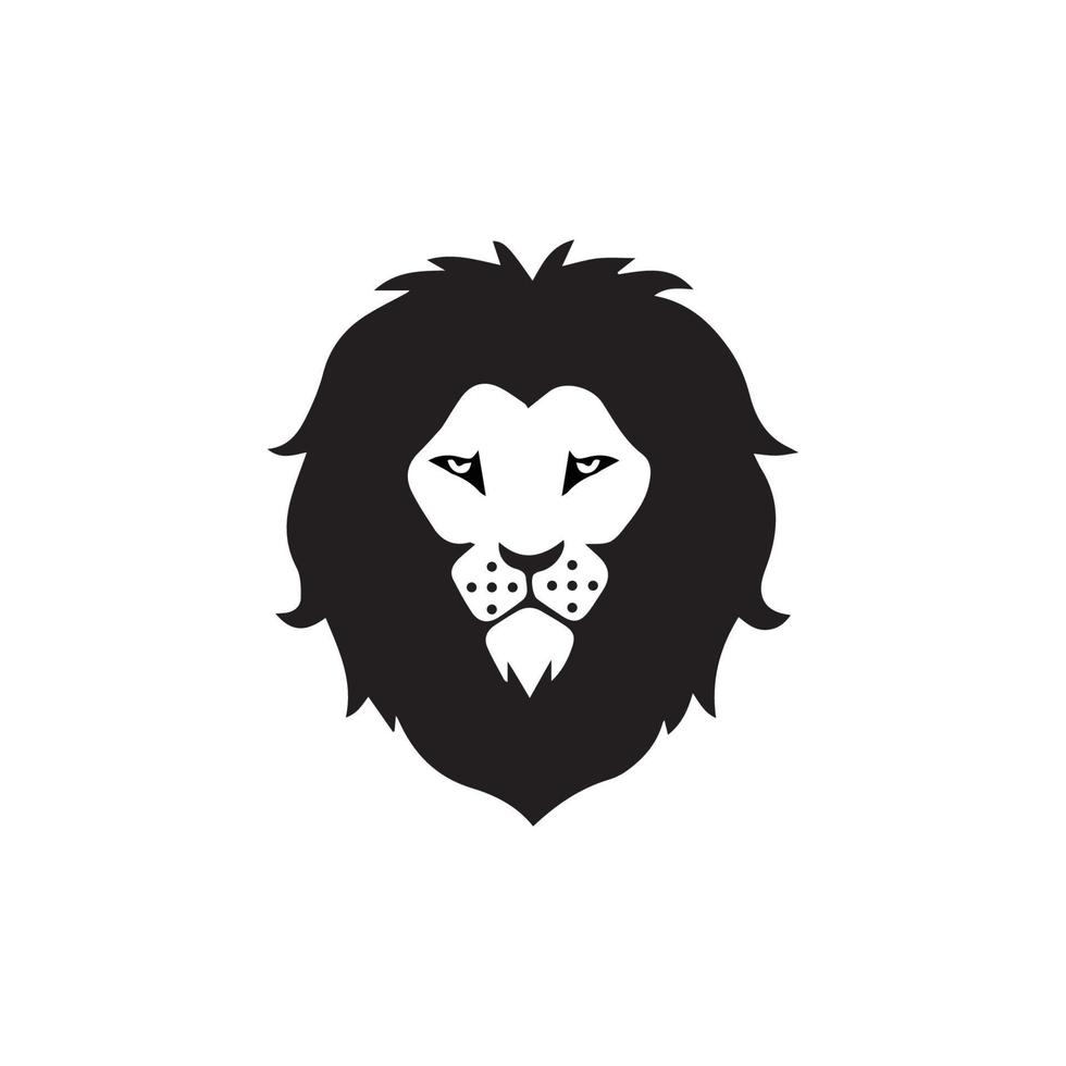 lion head logo template vector icon