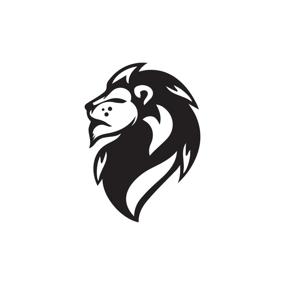 lion head logo template vector icon