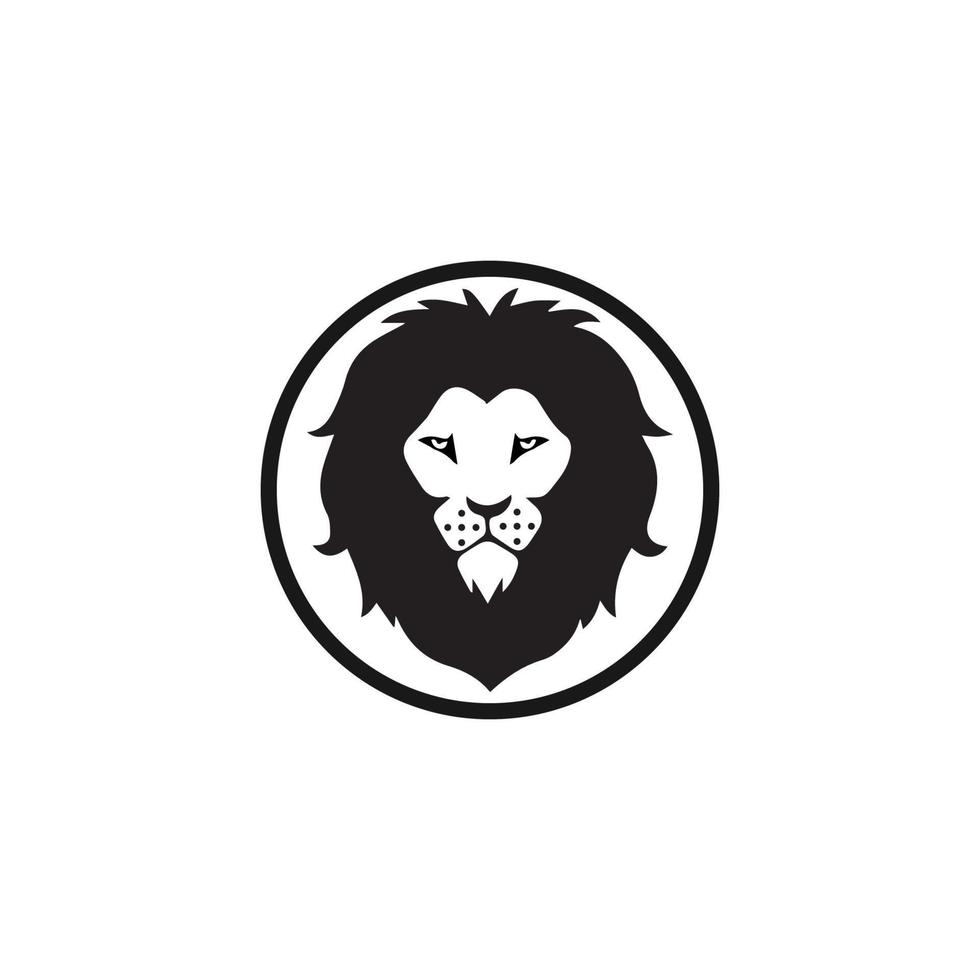 lion head logo template vector icon