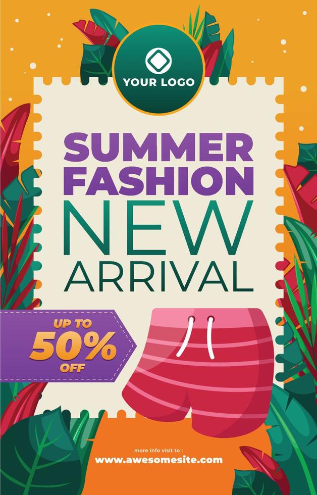 Summer Fashion New Arrival Poster vector