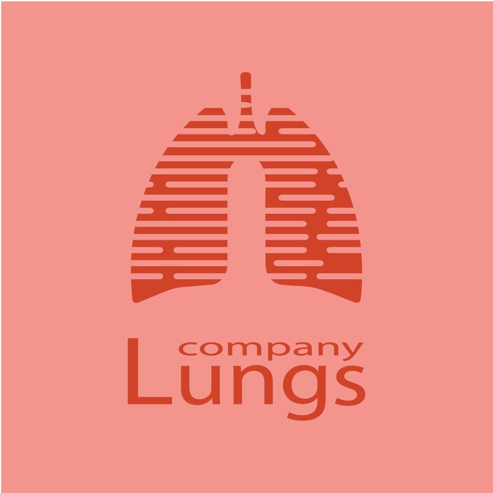Diseño de ilustración de vector de icono de pulmones humanos