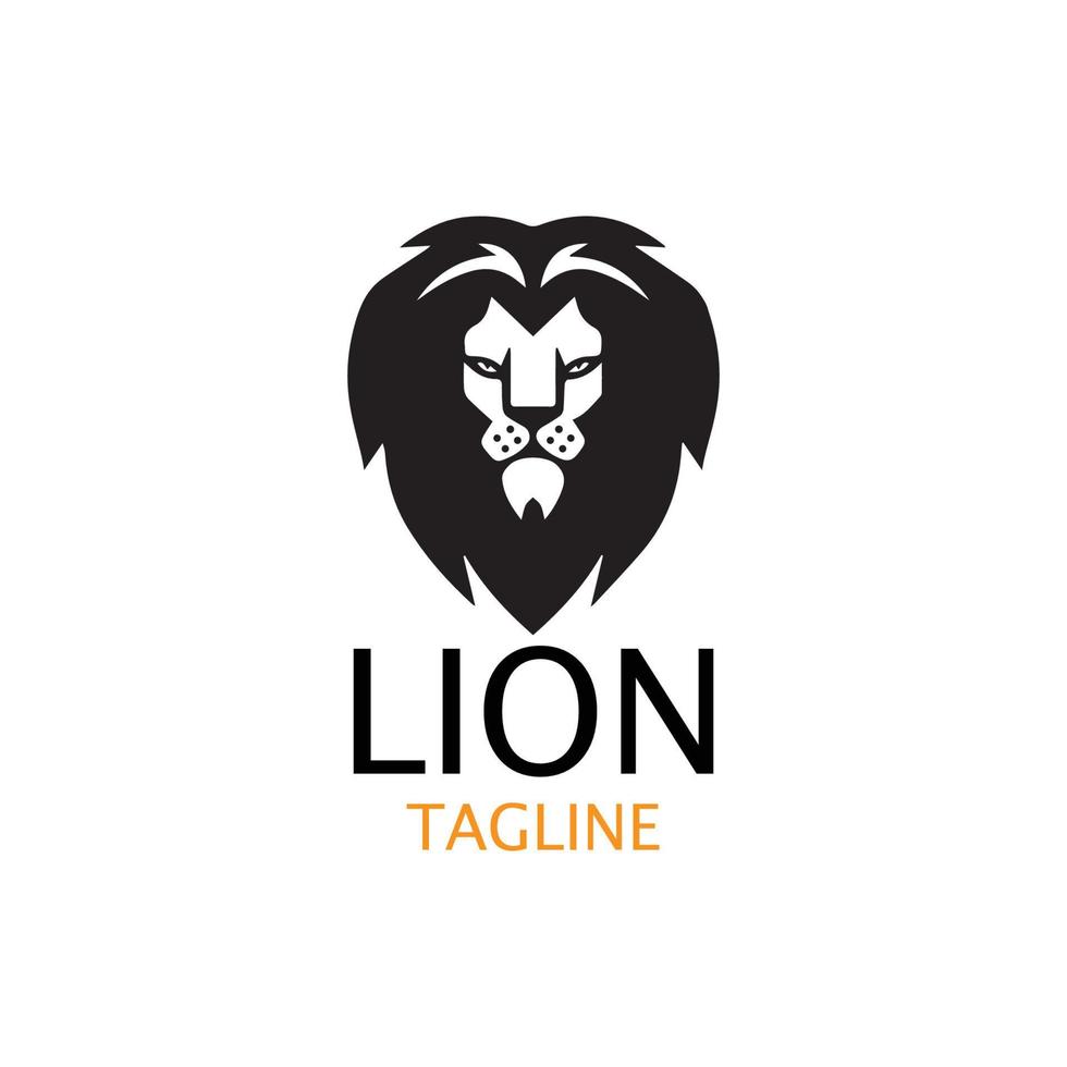 icono de vector de plantilla de logotipo de cabeza de león