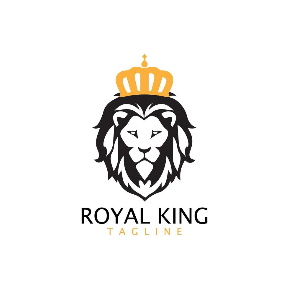 lion head logo template vector icon