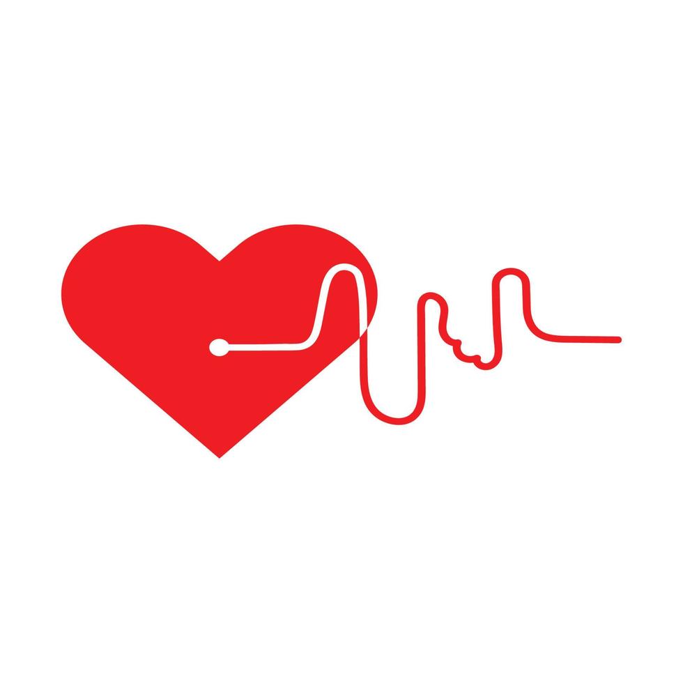 Art design health medical heartbeat pulse icon illustration vector