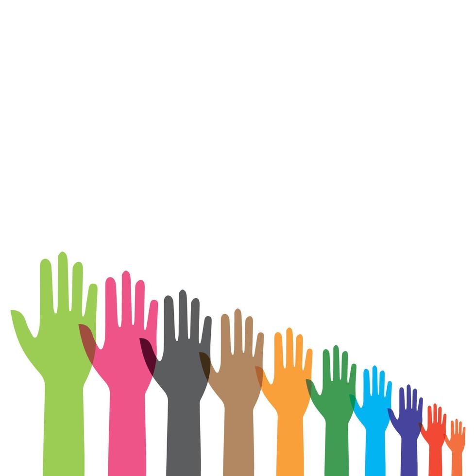 Hand symbol community care logo vector illustration design