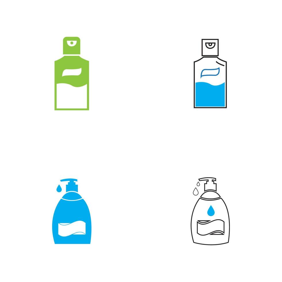 Antibacterial hand sanitizer, disinfection  icon in flat design isolated vector