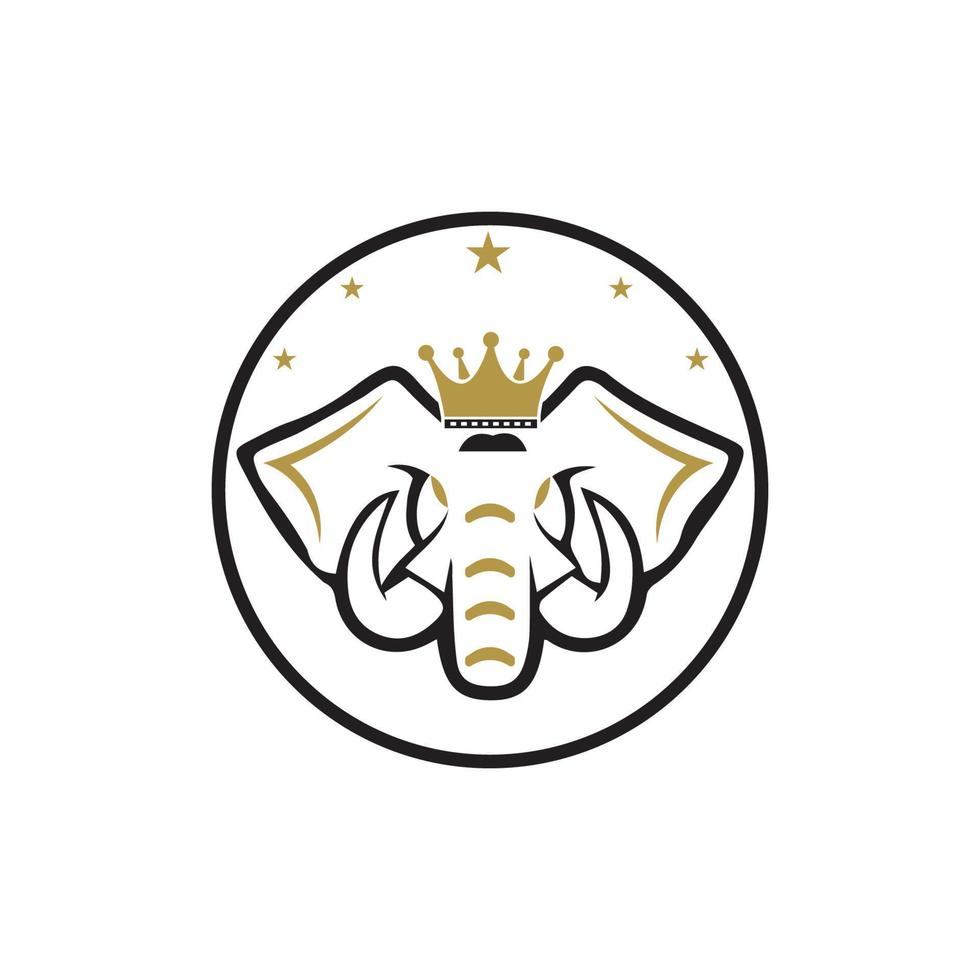 Diseño de ilustración de vector de plantilla de logotipo de elefante