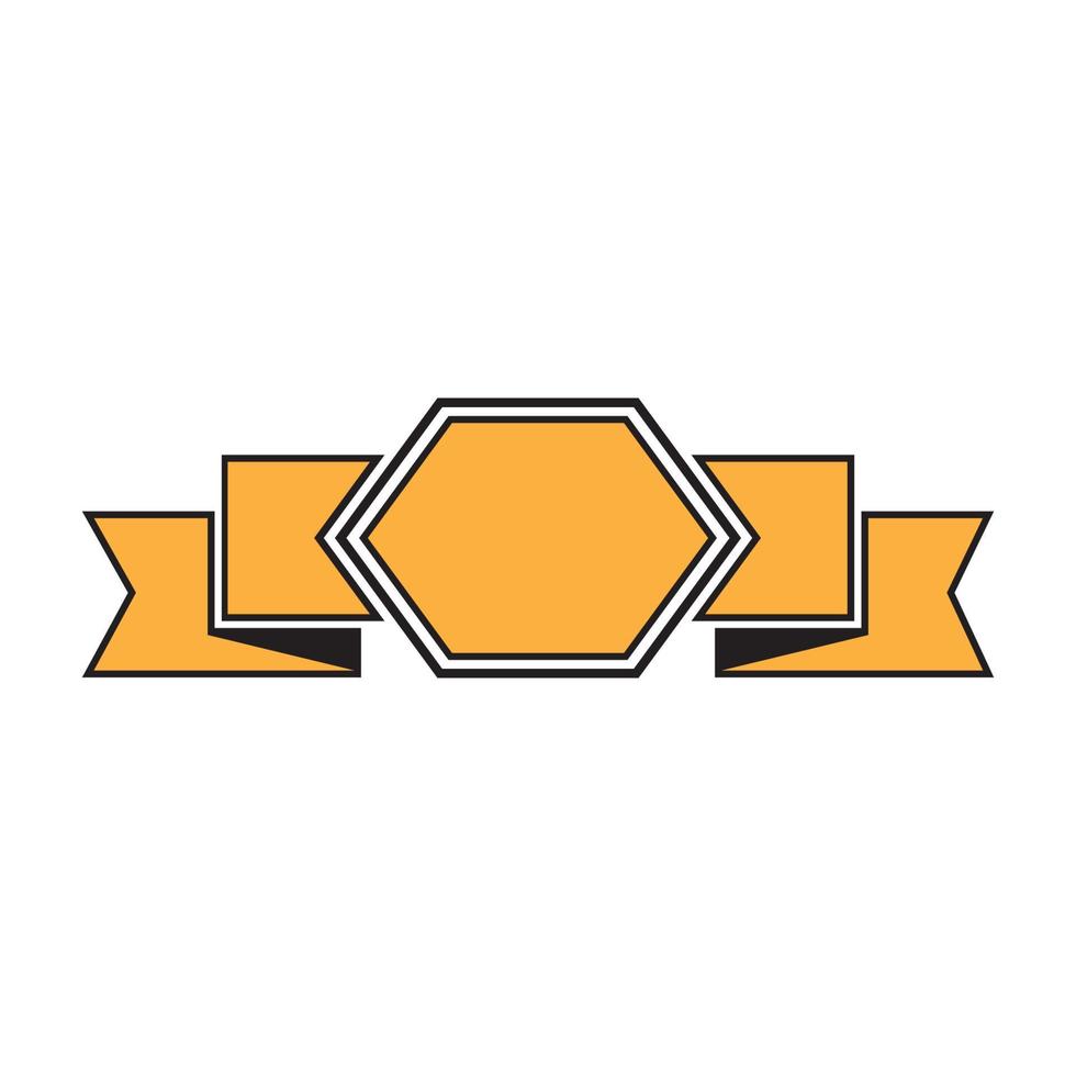 Ribbon logo template vector icon design