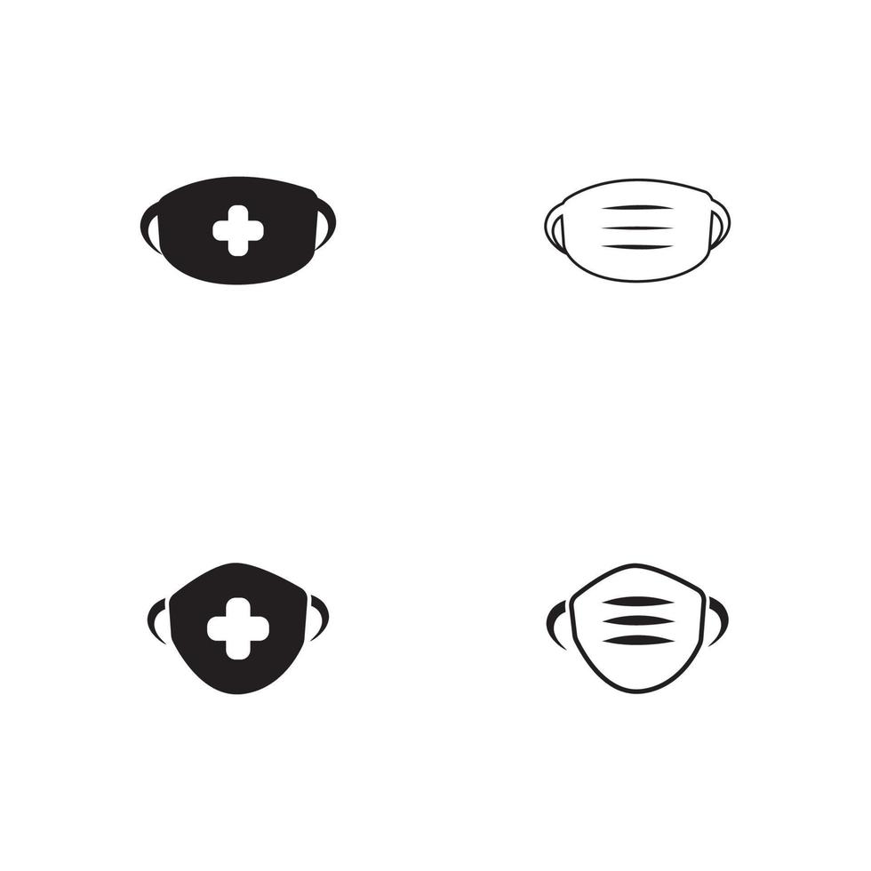diseño de plantilla de ilustración de icono de máscara vectorial vector