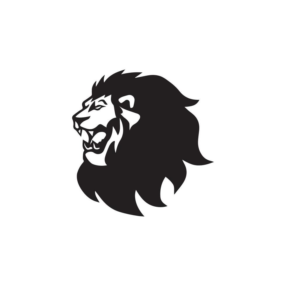 icono de vector de plantilla de logotipo de cabeza de león
