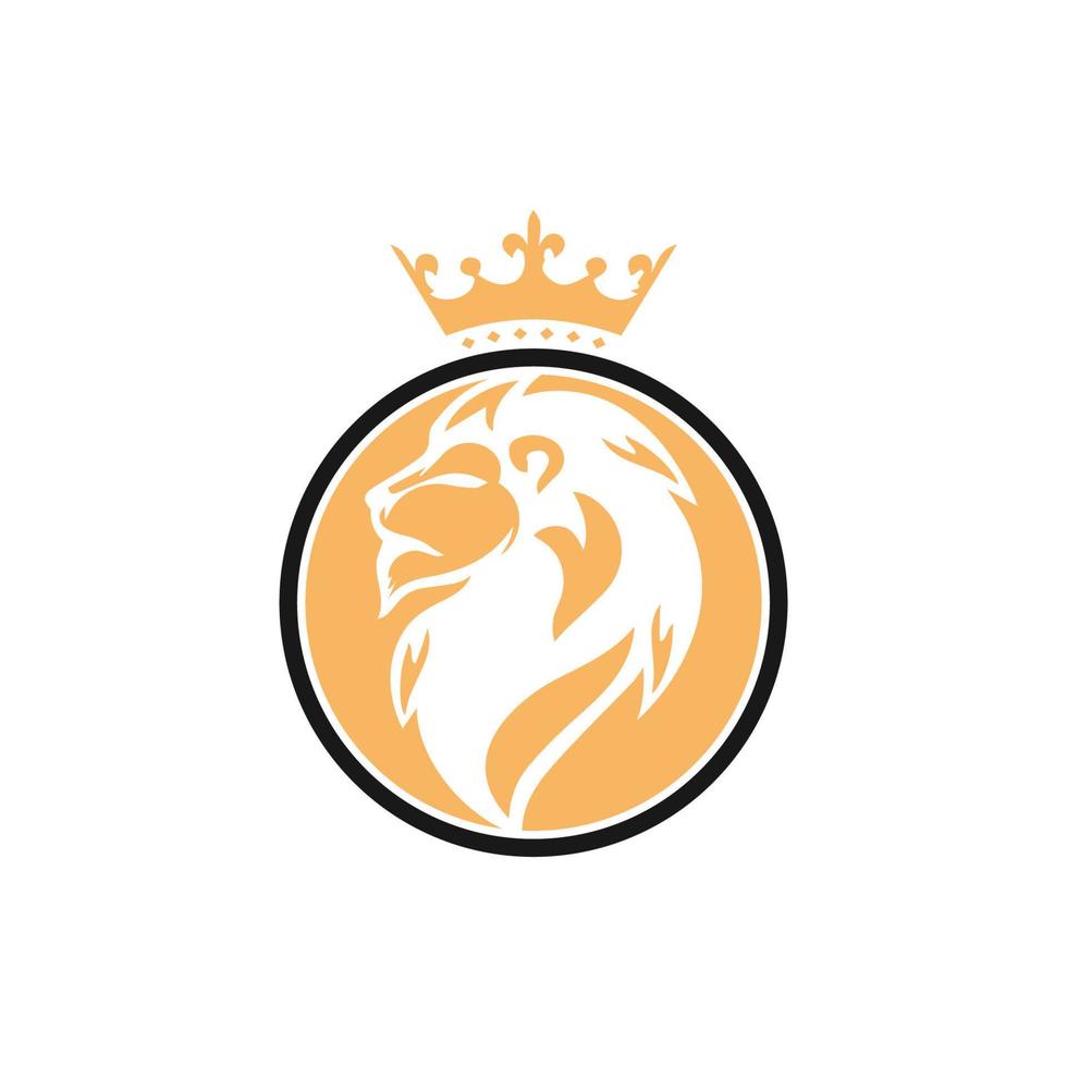 lion head logo template vector icon