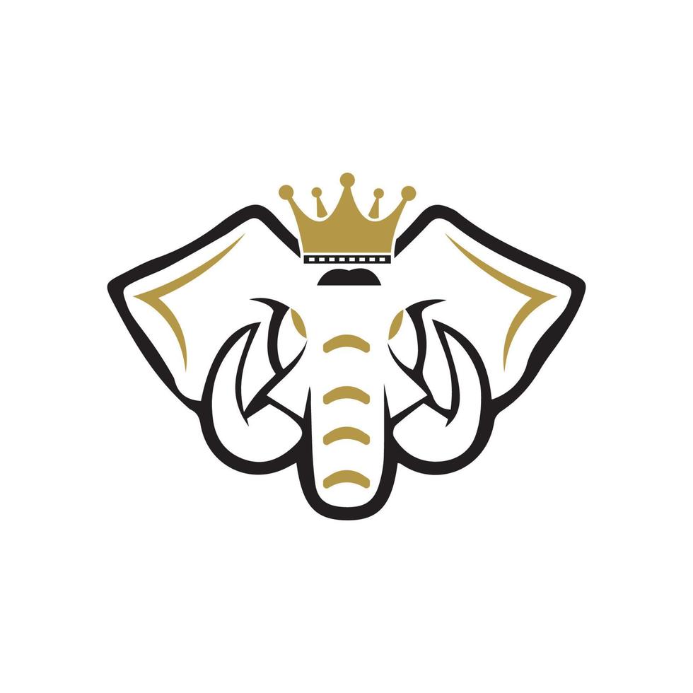 Diseño de ilustración de vector de plantilla de logotipo de elefante