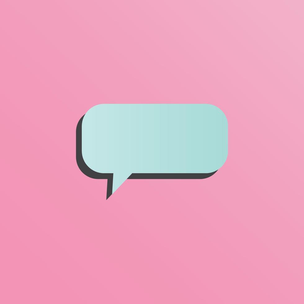 Bubble speech text pink background vector