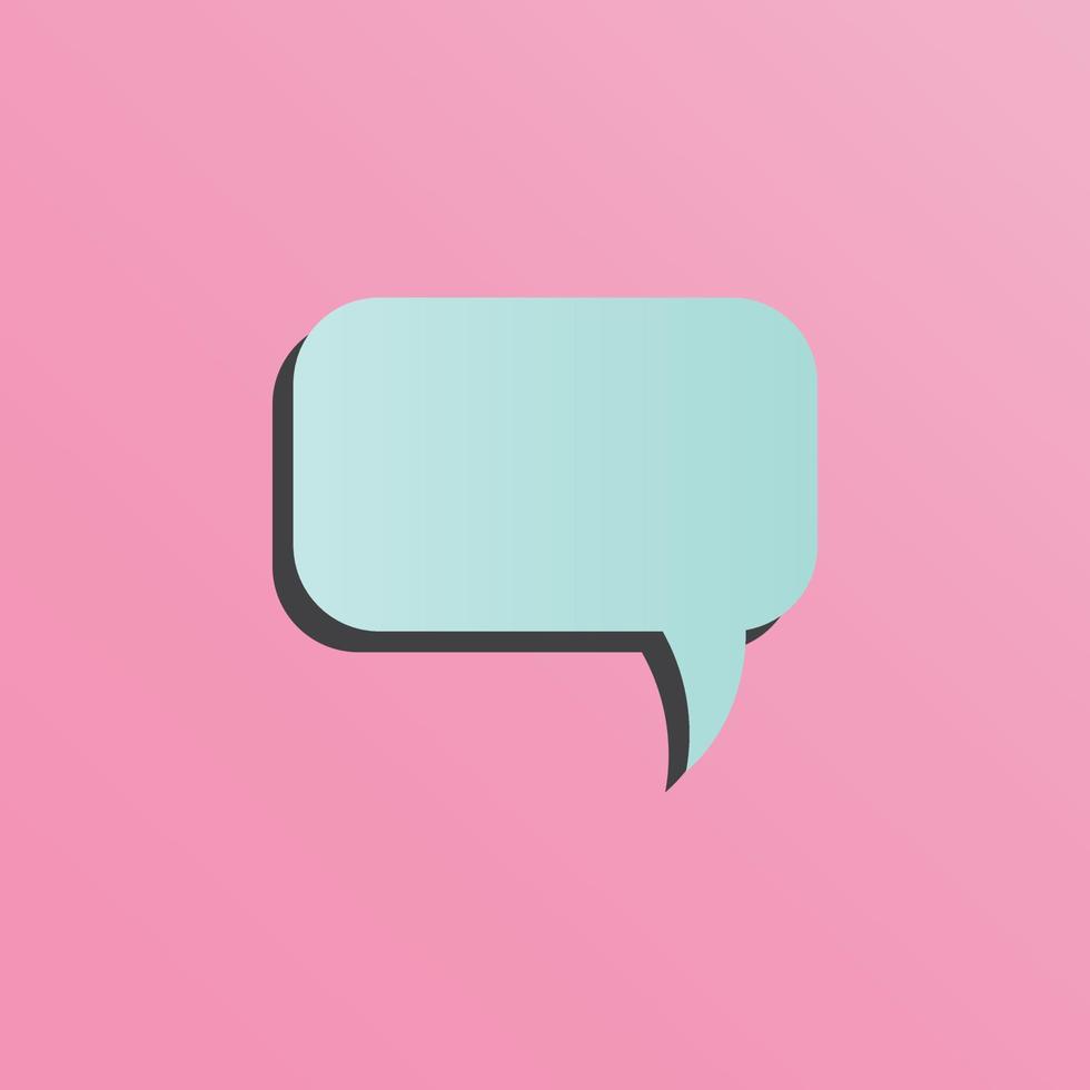 Bubble speech text pink background vector