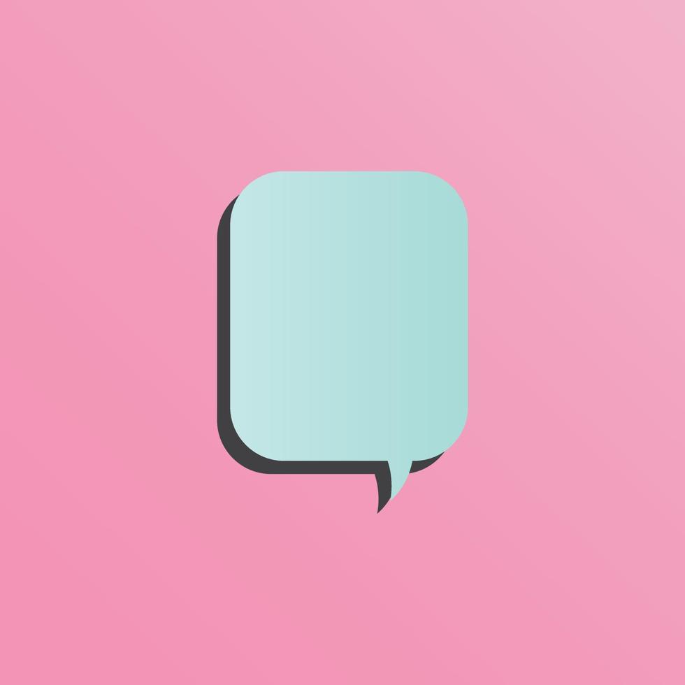 Bubble speech text pink background vector