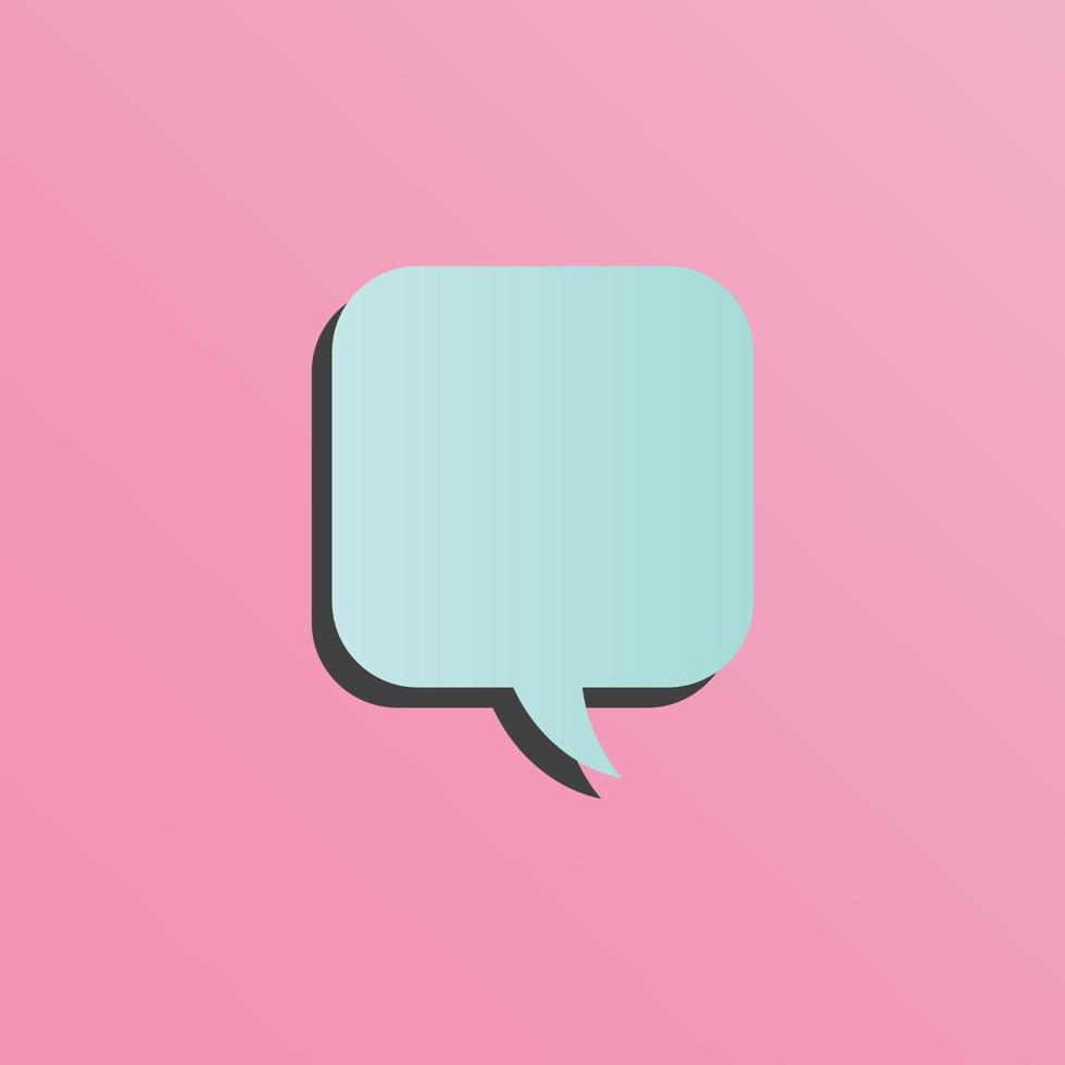 Bubble speech text pink background vector