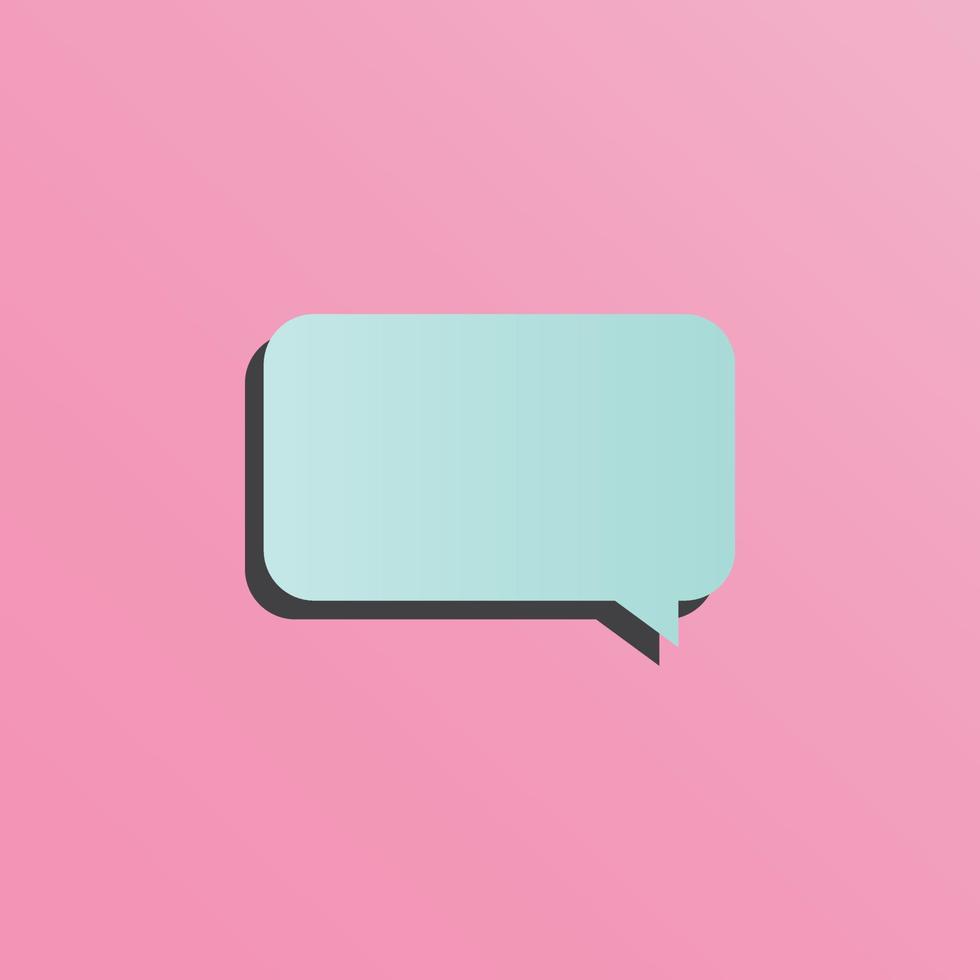 Bubble speech text pink background vector