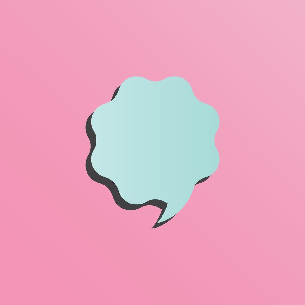 Bubble speech text pink background vector