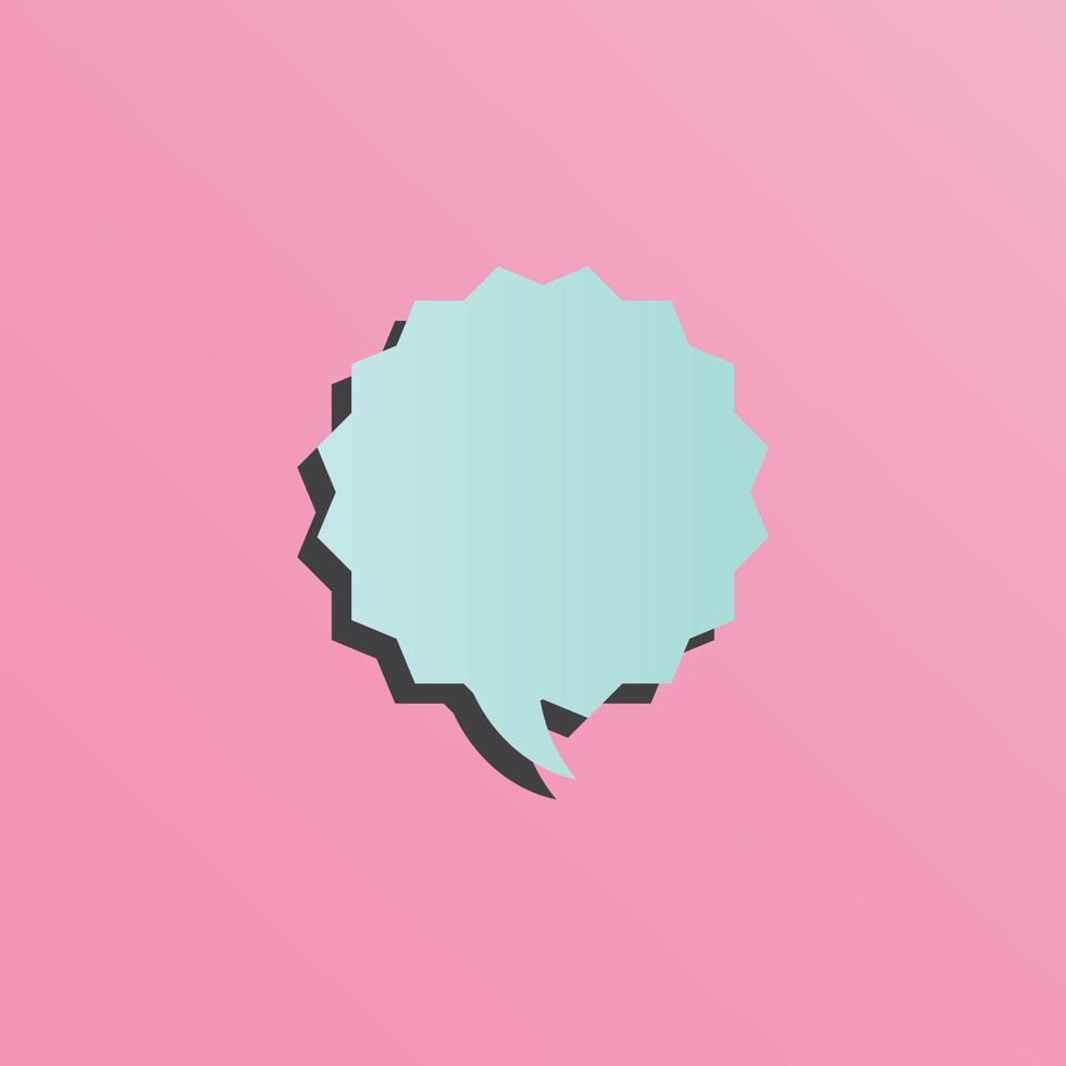 Bubble speech text pink background vector