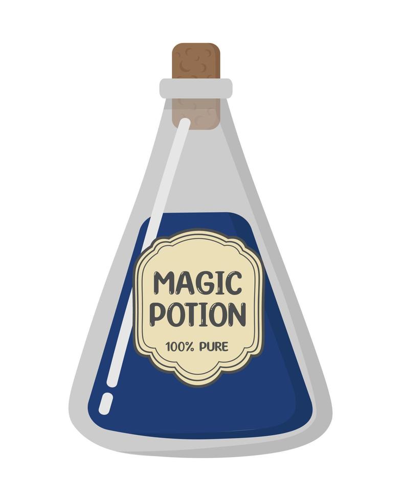 Vector doodle sticker. Magical, alchemical potion. All objects are repainted.