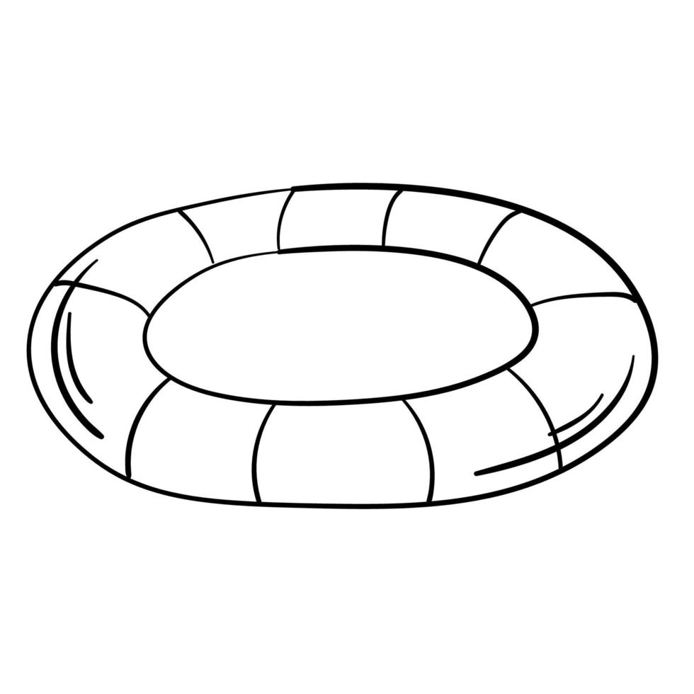 Doodle sticker of a simple kids inflatable circle vector