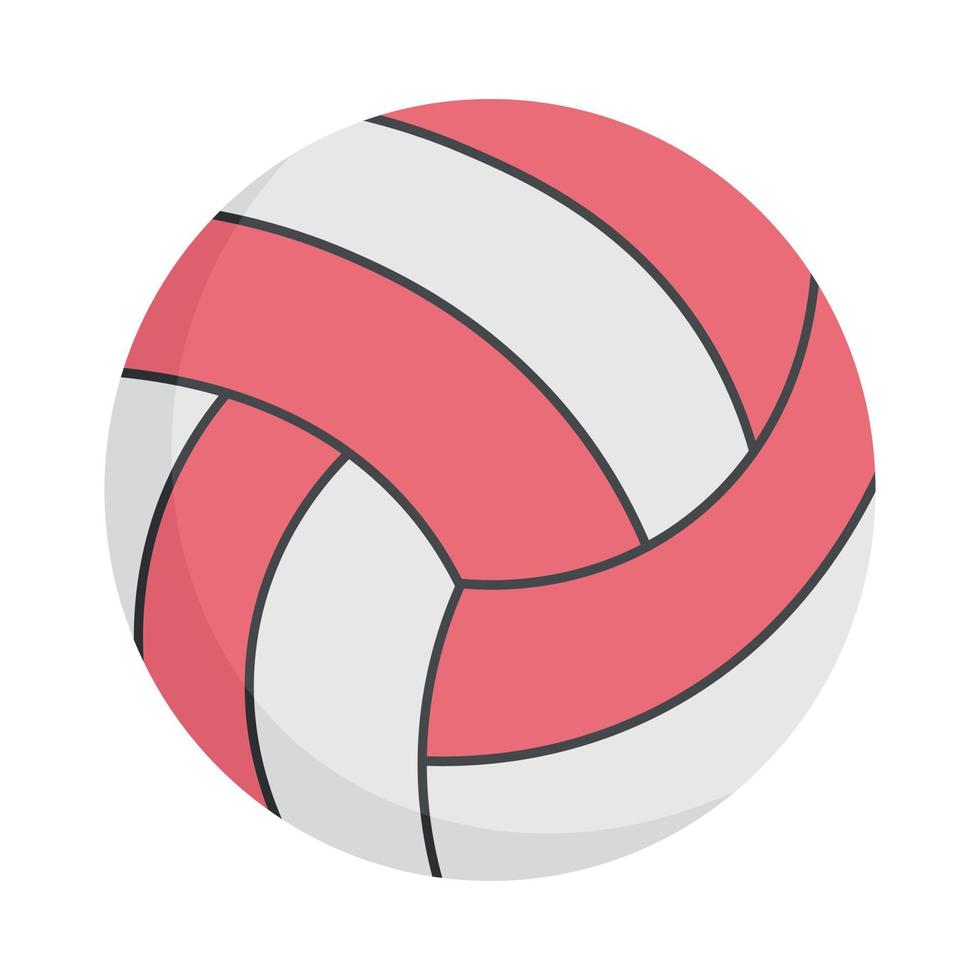 Inflatable ball for playing on the beach. Doodle flat clipart. All objects are repainted. vector