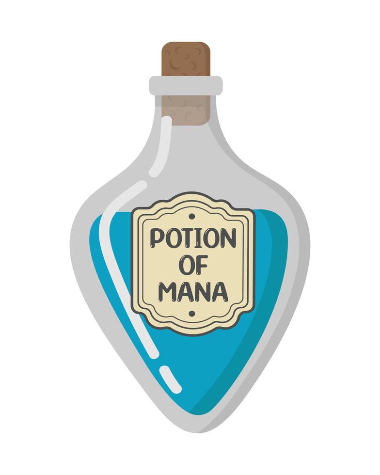 Vector doodle sticker. Magical, alchemical potion. All objects are repainted.