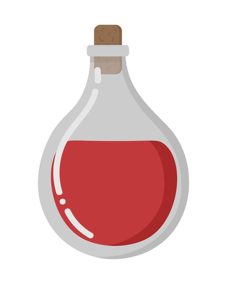 Vector doodle sticker. Magical, alchemical potion. All objects are repainted.