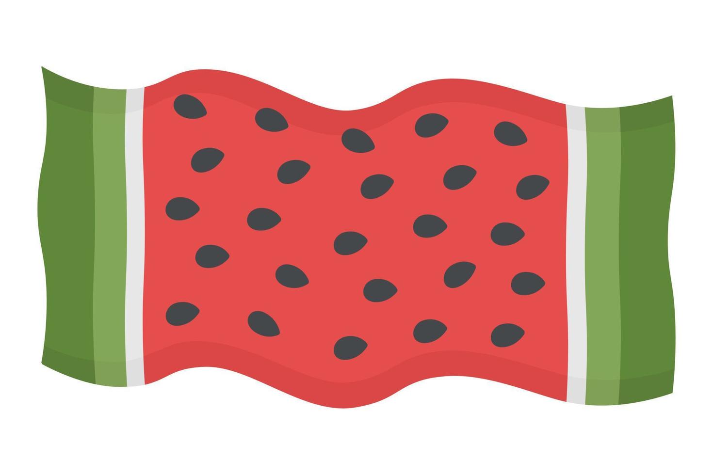 Bright beach towel. Doodle flat clipart. All objects are repainted. vector