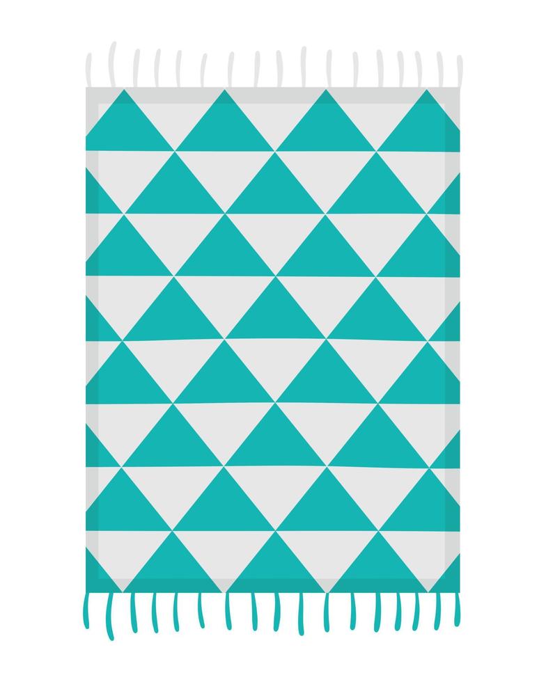 Bright beach towel. Doodle flat clipart. All objects are repainted. vector