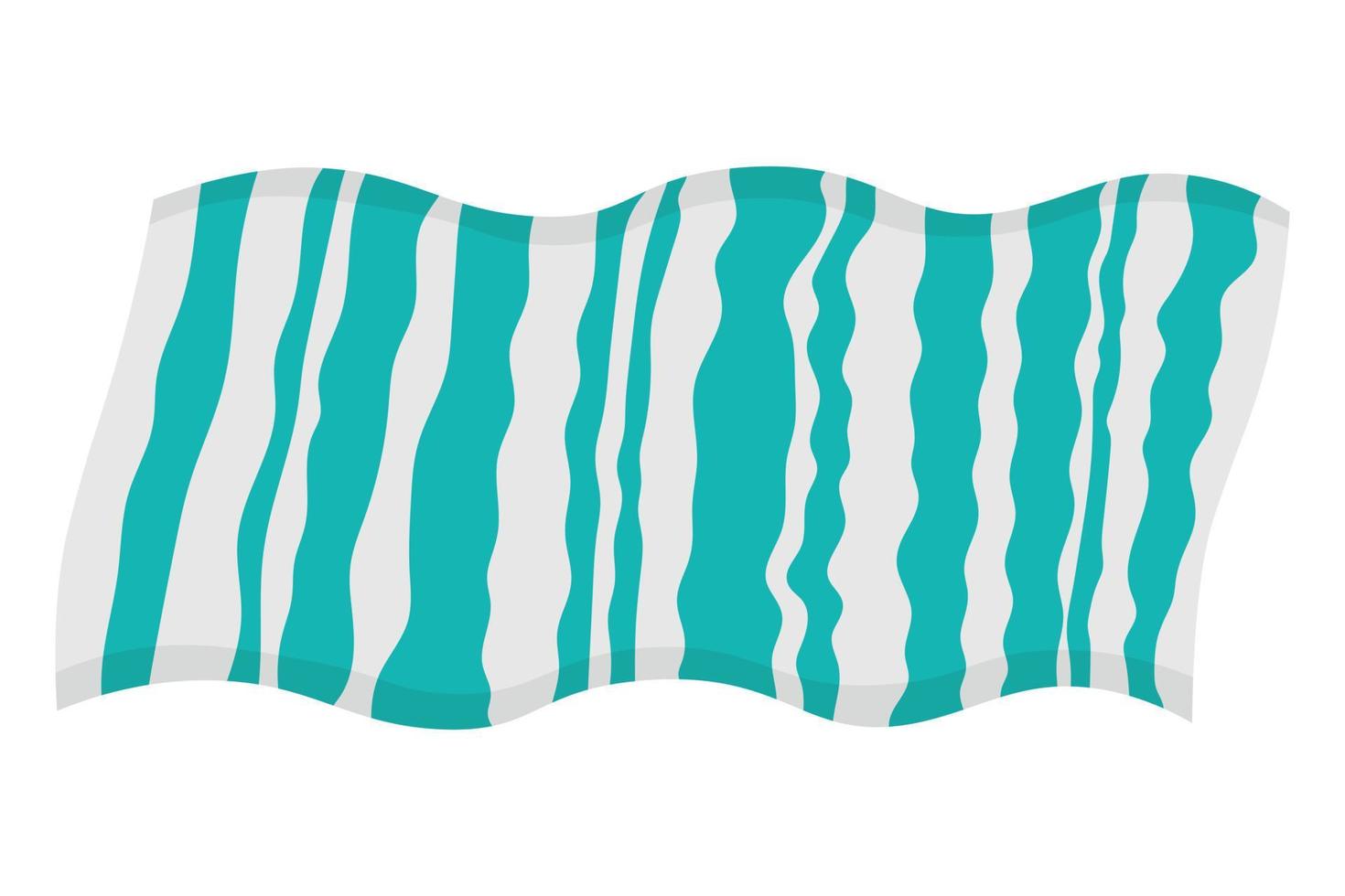 Bright beach towel. Doodle flat clipart. All objects are repainted. vector