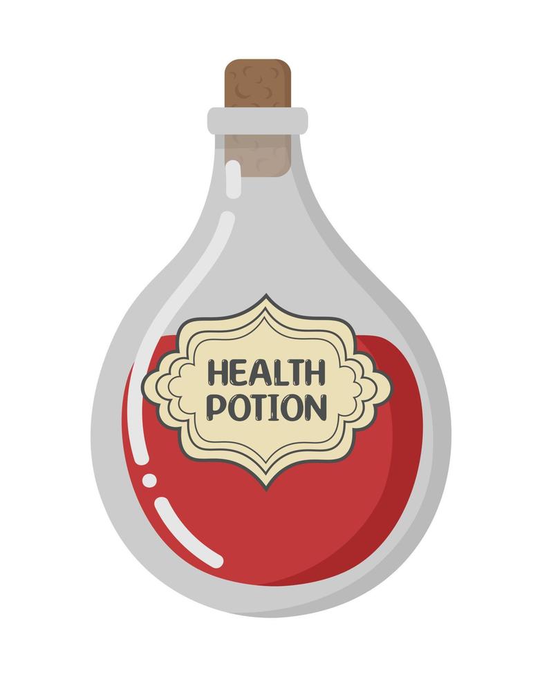 Vector doodle sticker. Magical, alchemical potion. All objects are repainted.