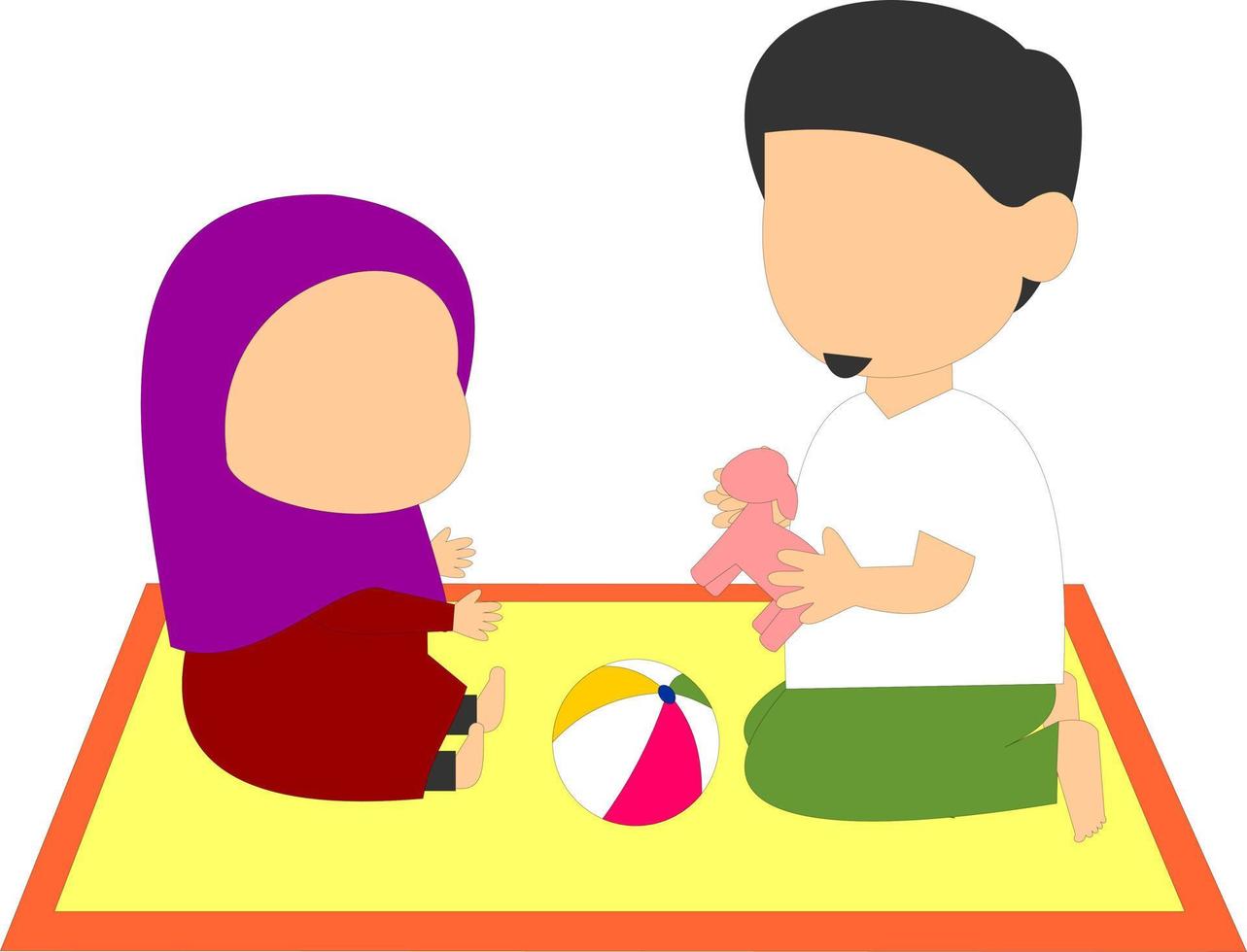 Moslem Parenting Collection vector