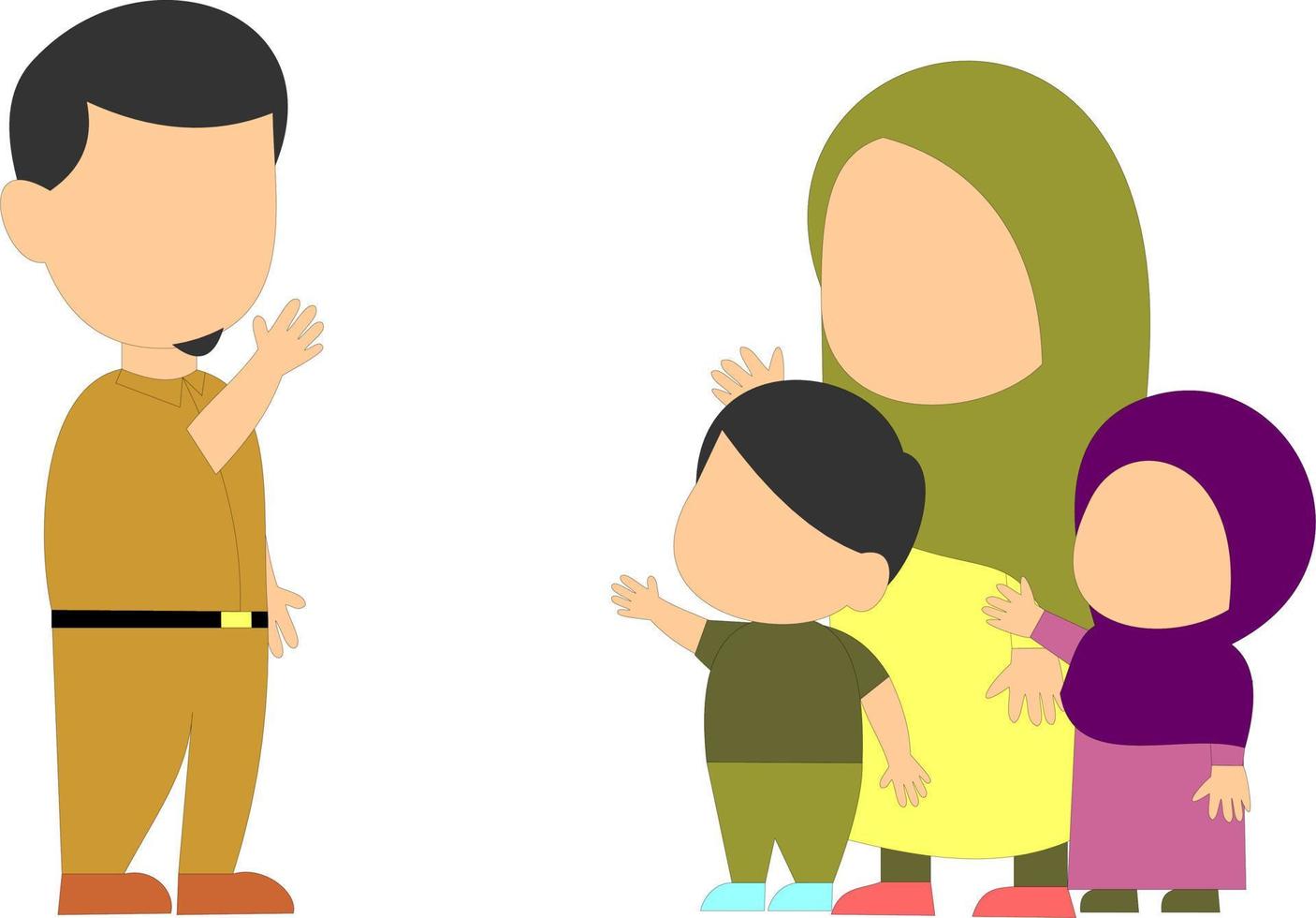 Moslem Parenting Collection vector