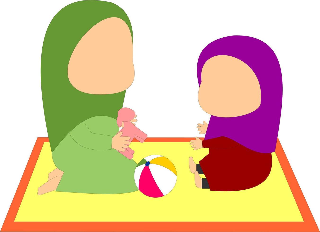 Moslem Parenting Collection vector