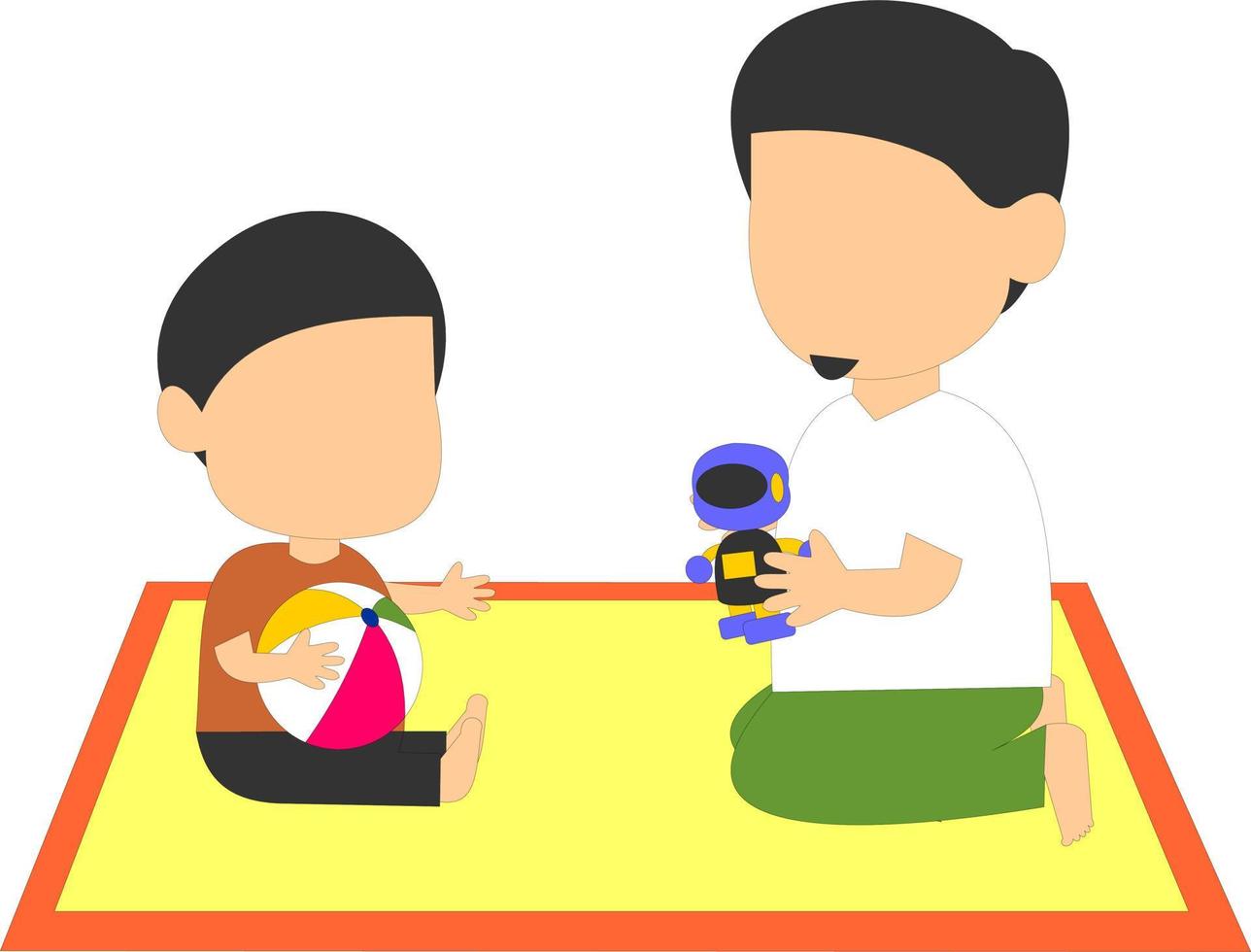 Moslem Parenting Collection vector