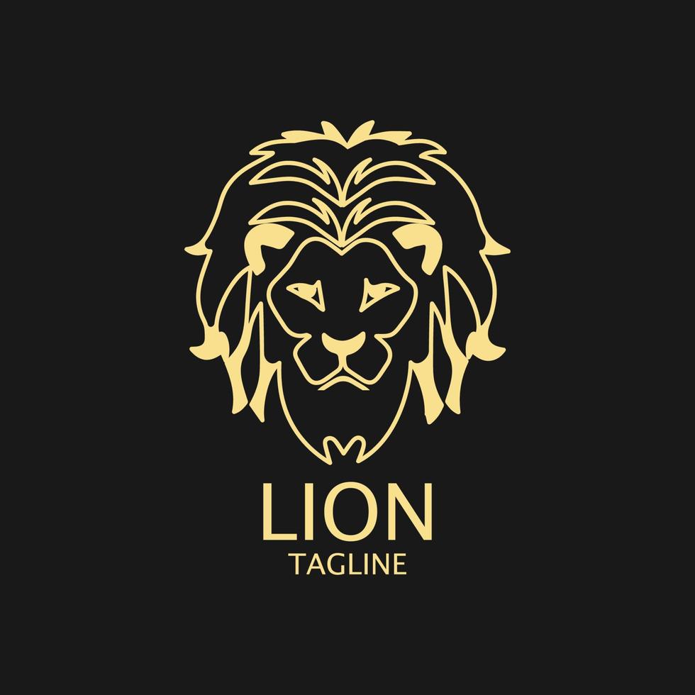 diseño de ilustración de icono de vector de plantilla de logotipo de león