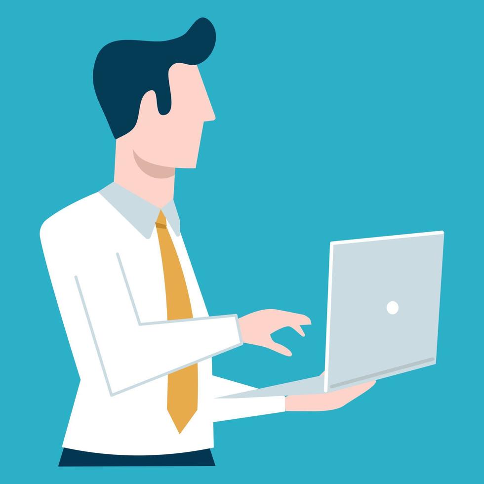 Business man working. vector