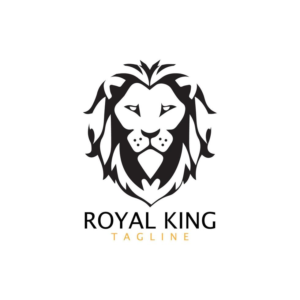 lion head logo template vector icon