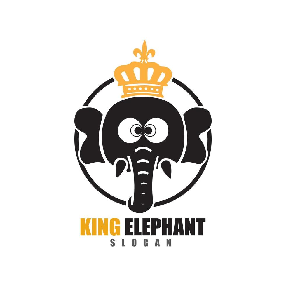 Diseño de ilustración de vector de plantilla de logotipo de elefante